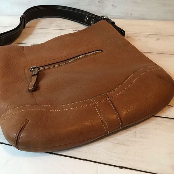 Authentic COACH legacy signature legacy hobo bag purse pebbled leather - Picture 6 of 12